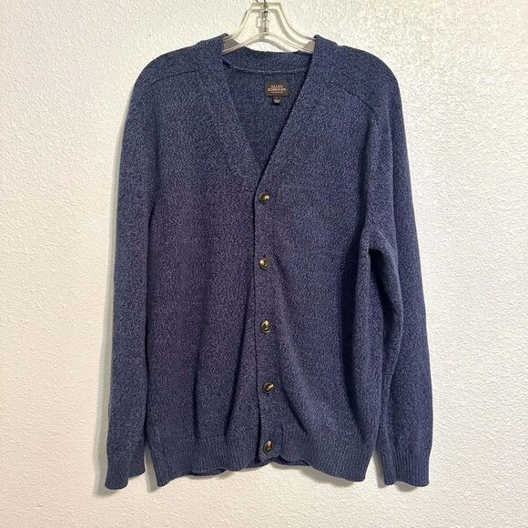 ALLEN EDMONDS Other - Allen Edmonds Cardigan Men Size Large Navy Blue Button-Up Long Sleeve Knit